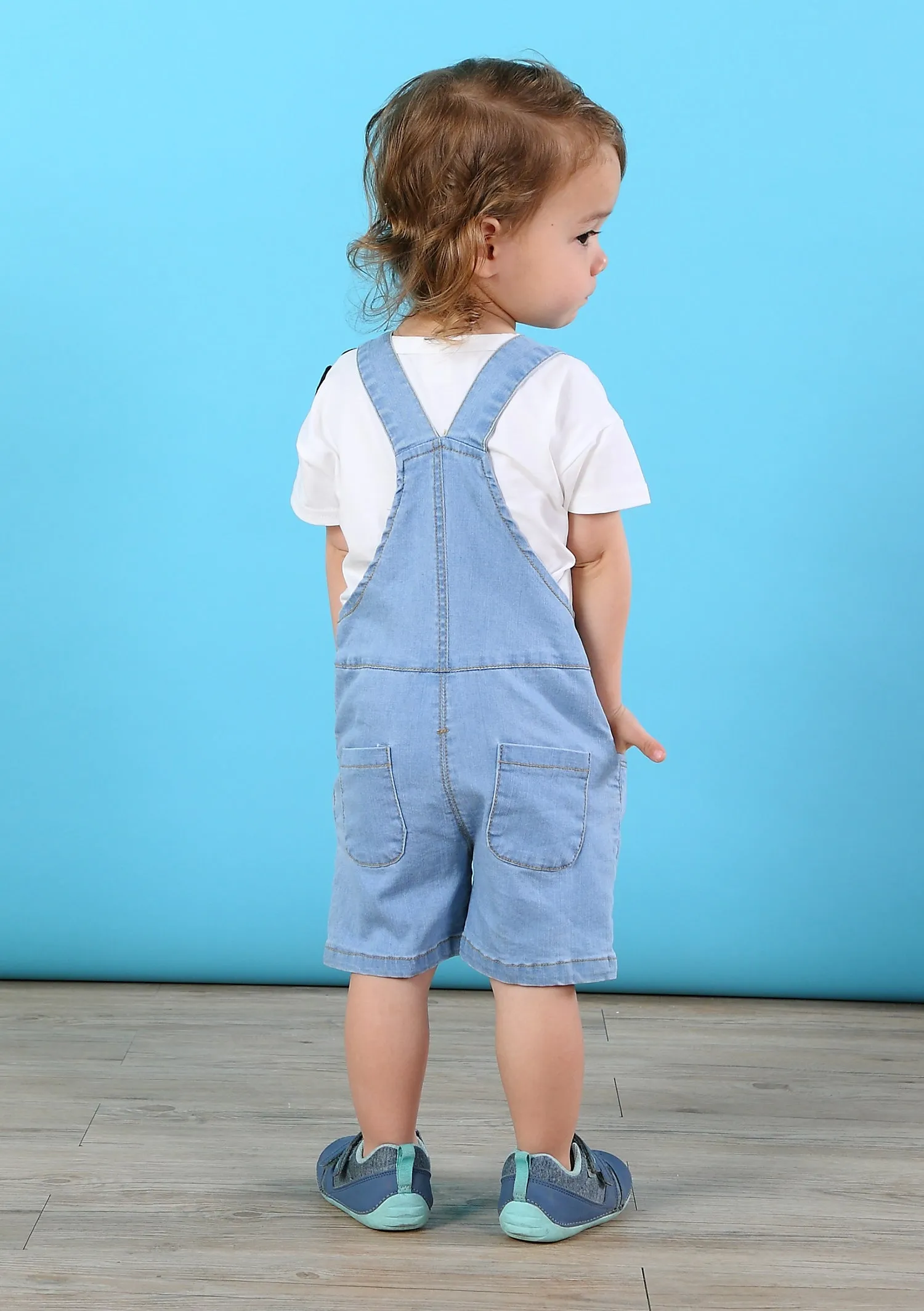 Baby Girl Boy Toddler Summer Denim Jean Shortalls