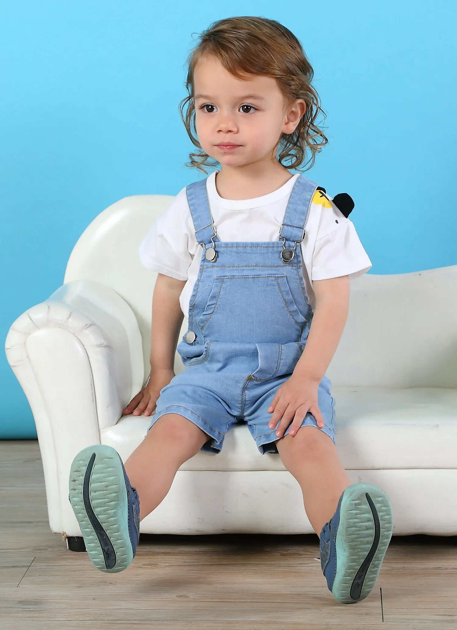 Baby Girl Boy Toddler Summer Denim Jean Shortalls