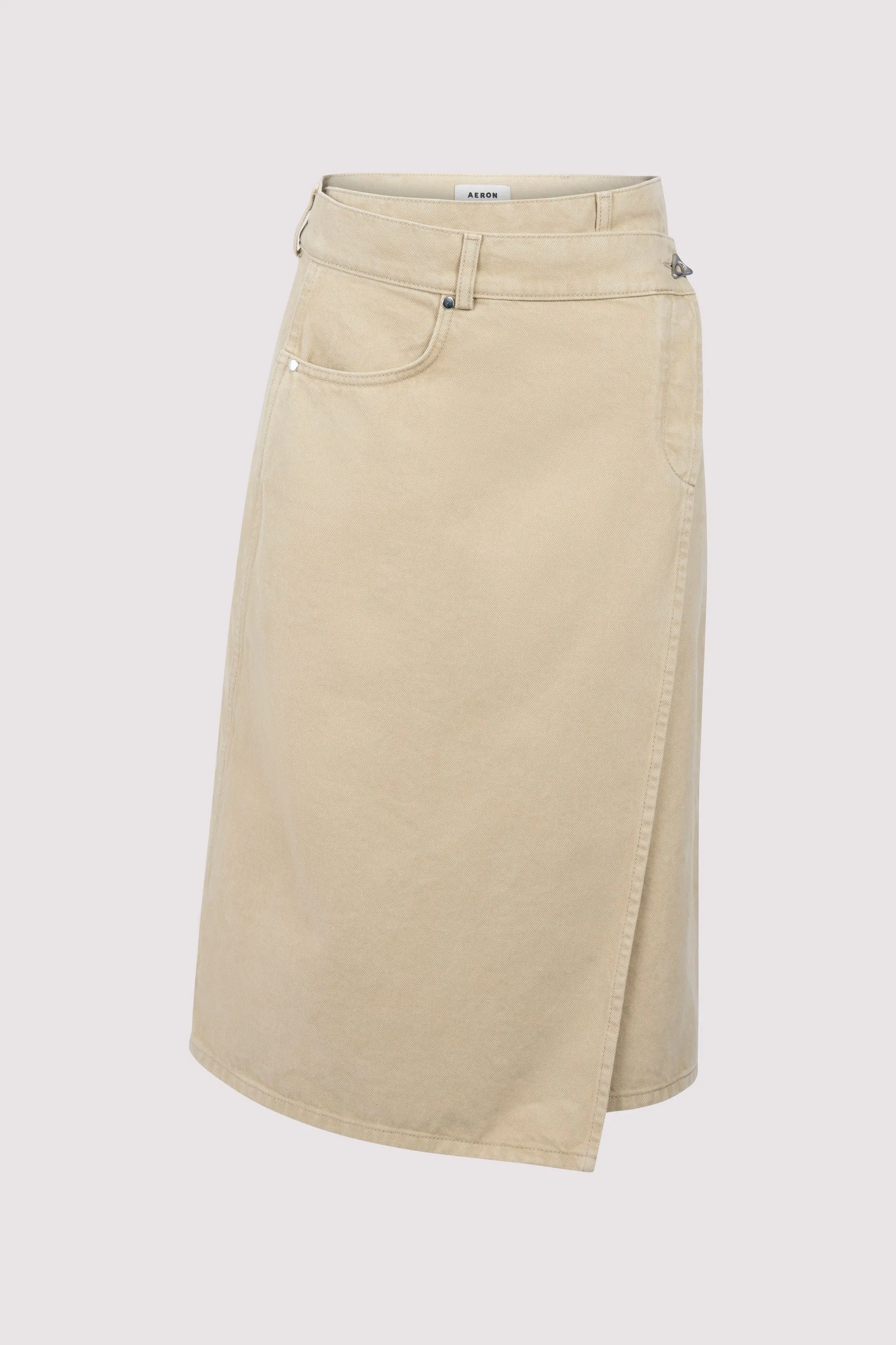 Beige Sidney Midi Skirt