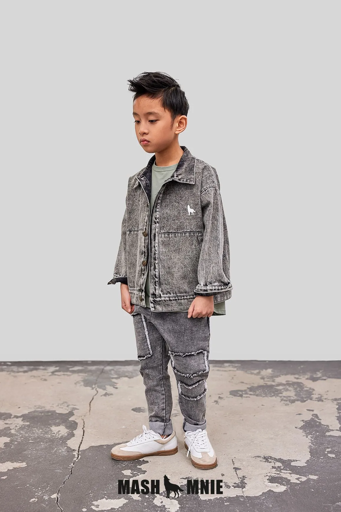 Black denim soft pants