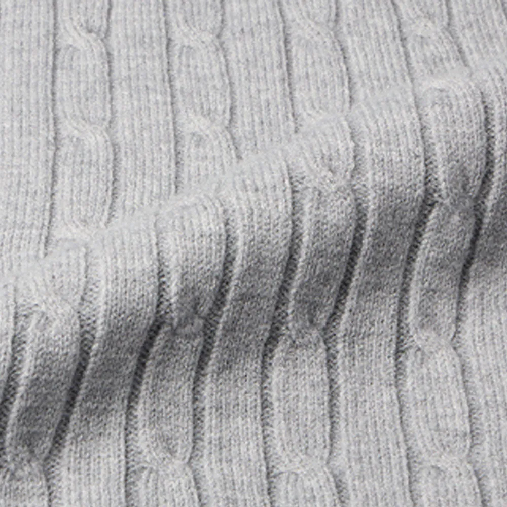 Daily Classic Cable Cardigan (Grey)
