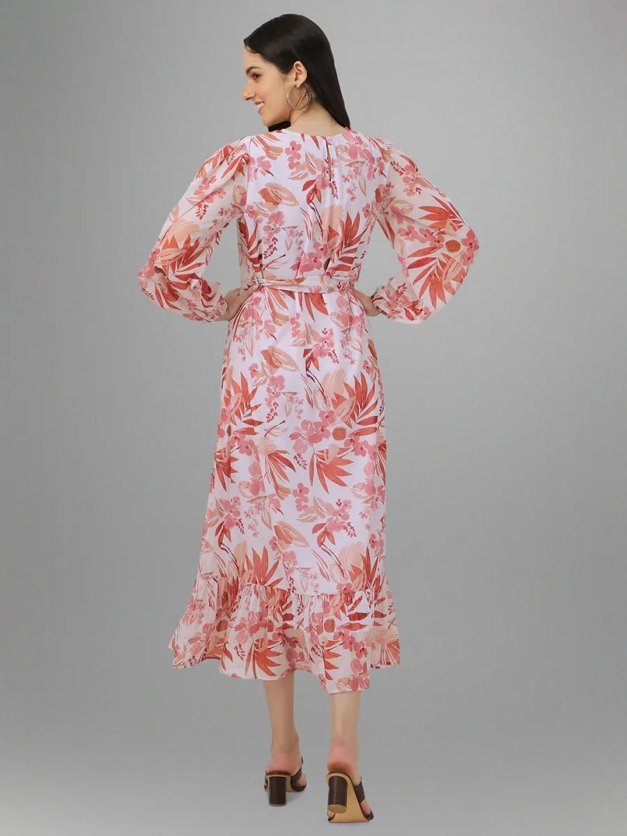 dresses for Women western wear Floral Maxi Dress
