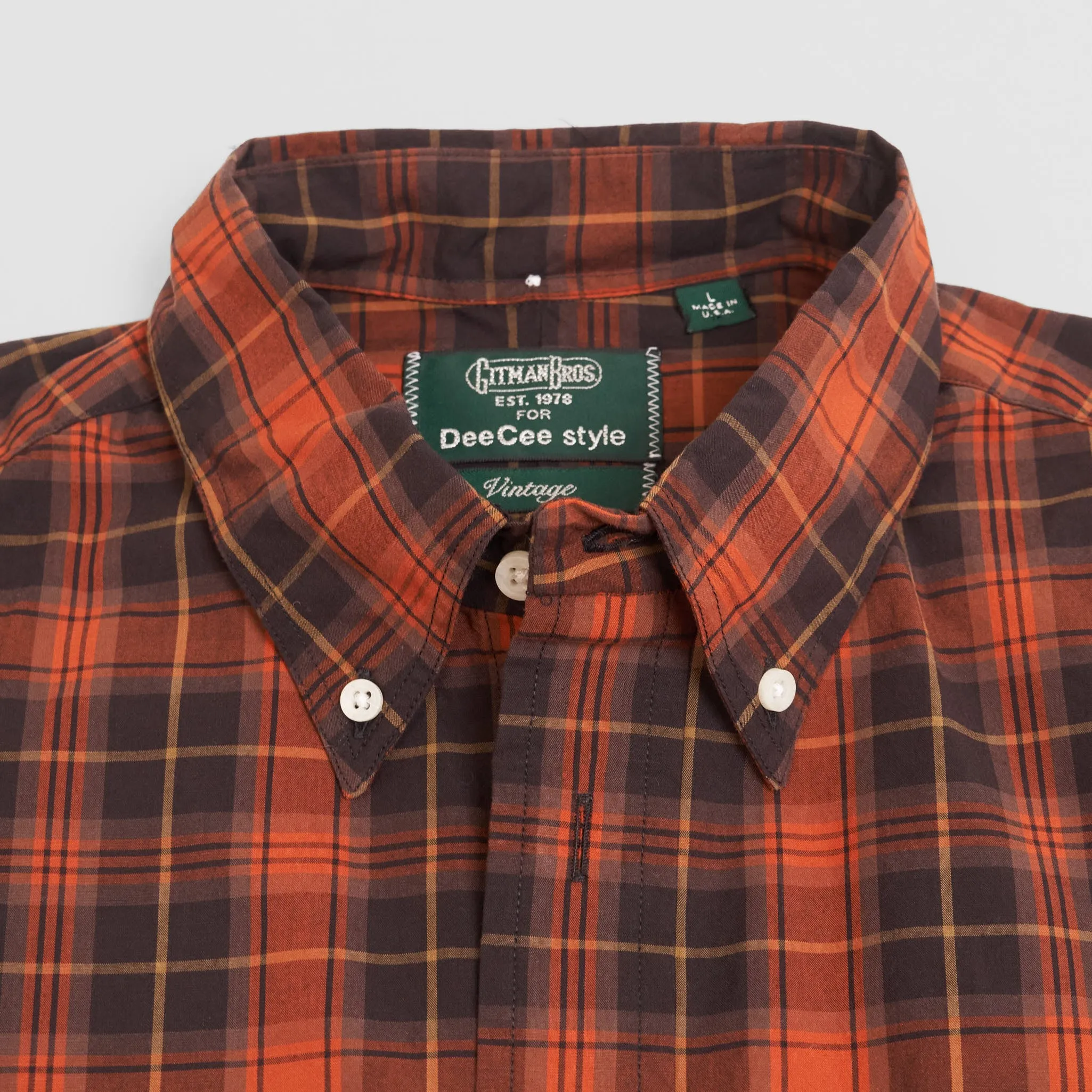 Gitman Vintage x DeeCee style Button Down Popline Plaid Shirt