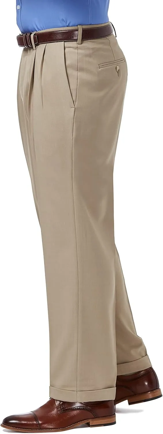 Haggar Men's Premium Comfort Classic Fit Pleat Front Dress Pant (Regular And Big & Tall Sizes)