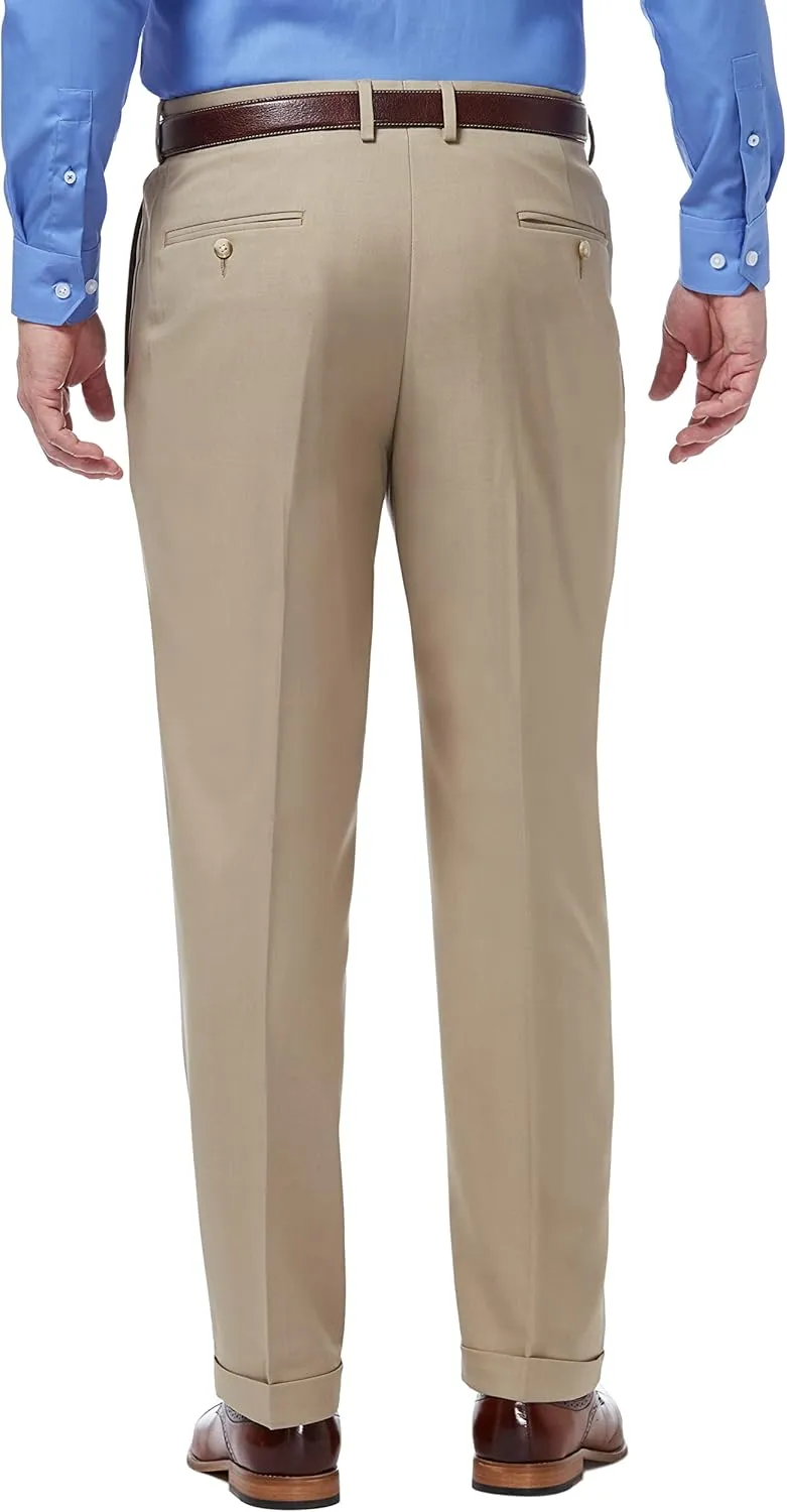 Haggar Men's Premium Comfort Classic Fit Pleat Front Dress Pant (Regular And Big & Tall Sizes)