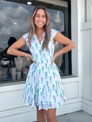 Hatley Layla Dress - Painted Seahorses