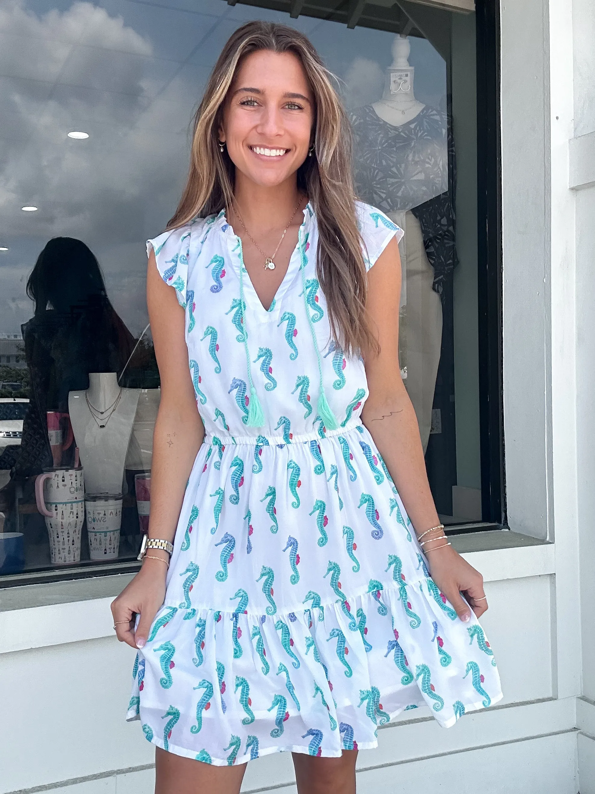 Hatley Layla Dress - Painted Seahorses