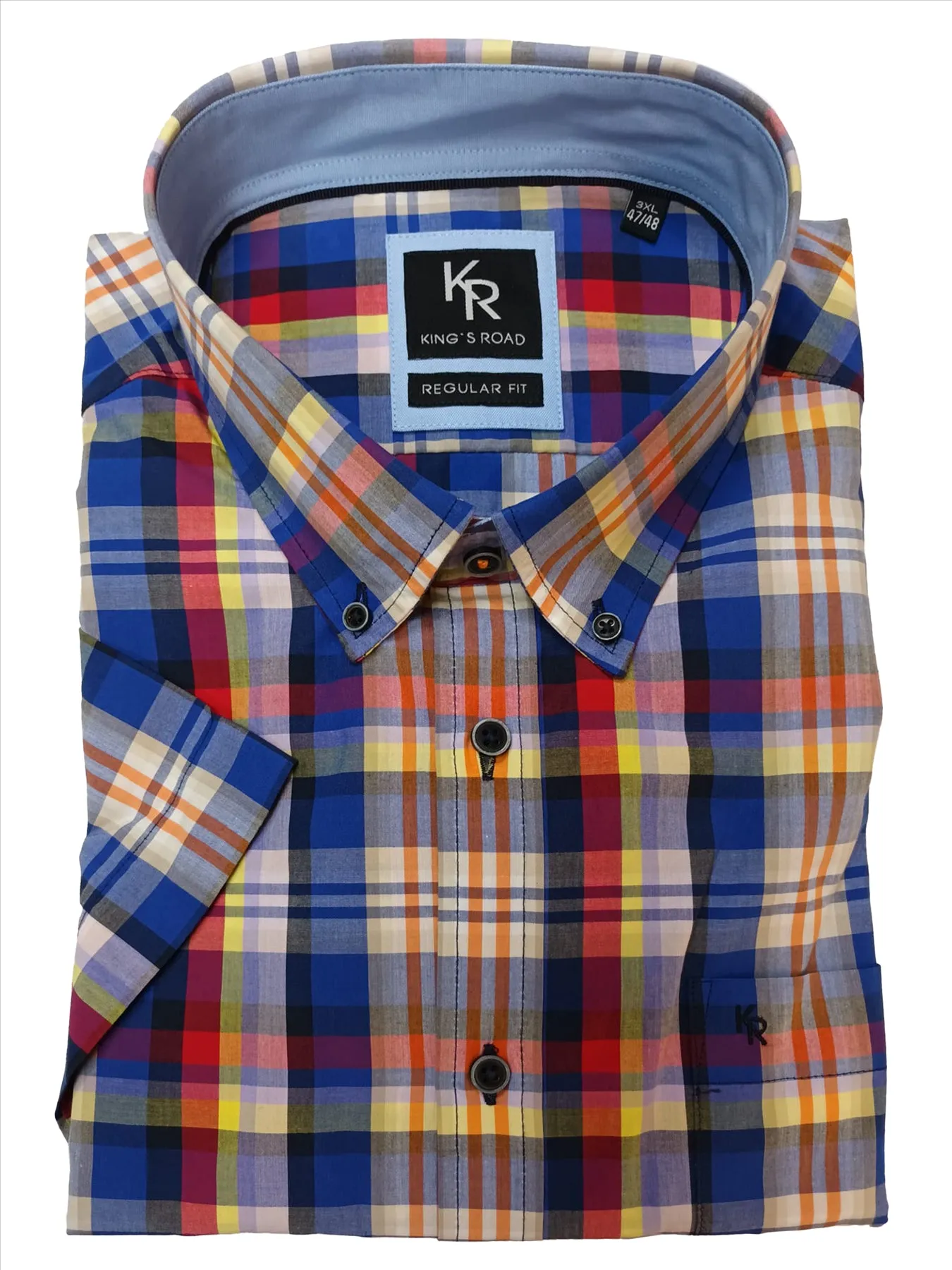 King's Road Men's Plus Size Premium Brand Shirt Royal Size 2XL to 5XL