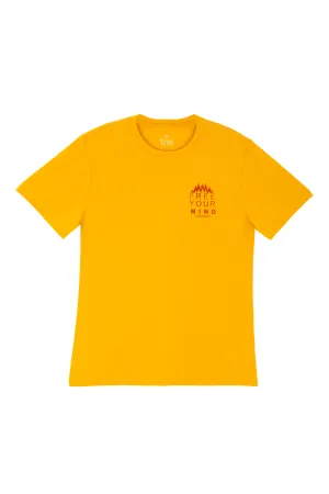 Men's Short Sleeve Yellow Tee