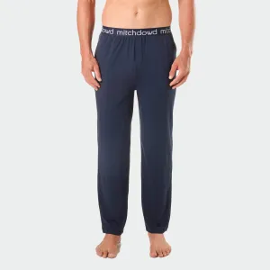 Mens Soft Bamboo Knit Sleep Pants - Navy