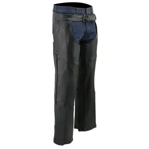 Milwaukee Leather Chaps for Men's Black Vented Premium Leather