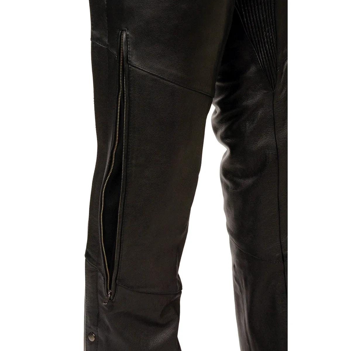 Milwaukee Leather Chaps for Men's Black Vented Premium Leather