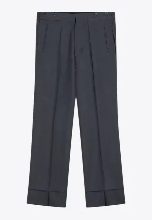 Mohair-Blend Tailored Pants