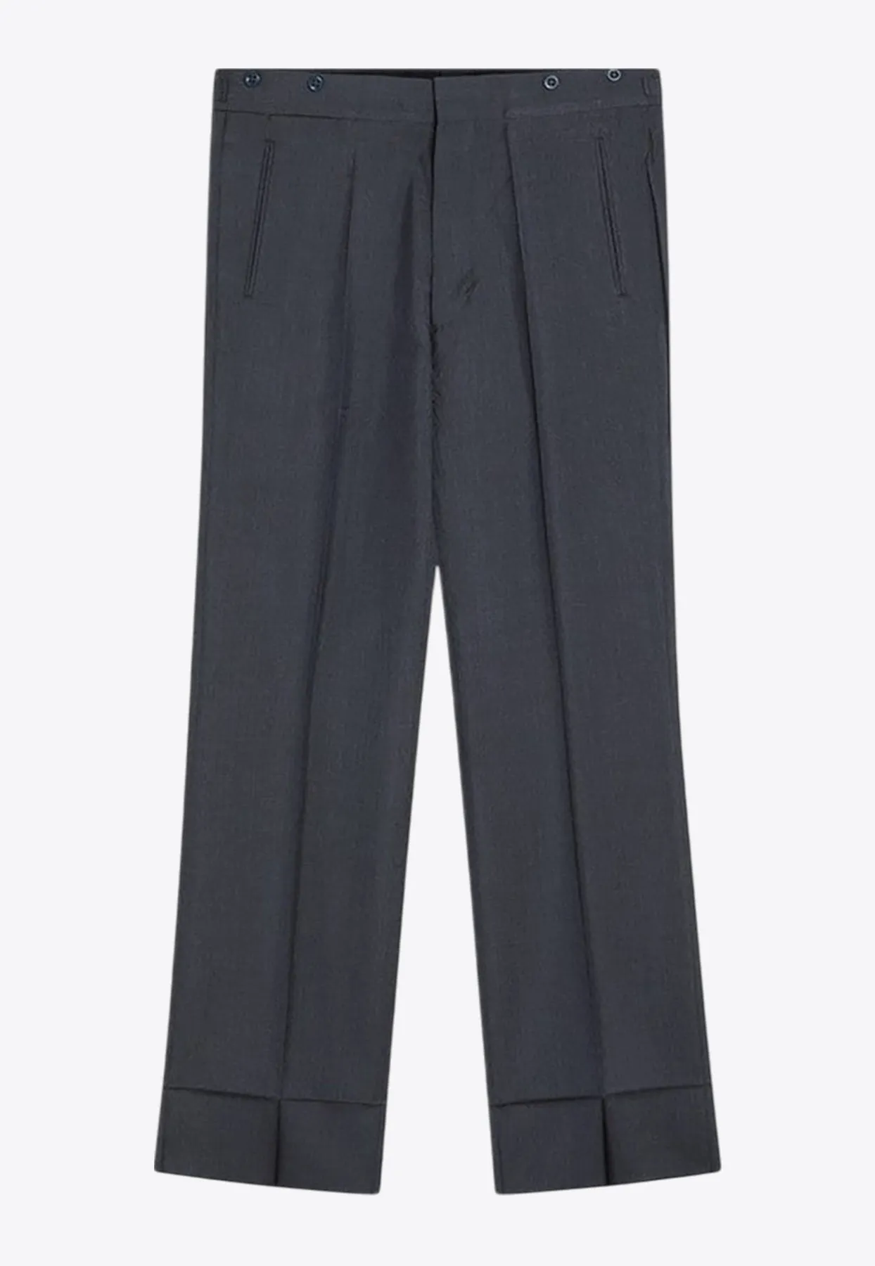 Mohair-Blend Tailored Pants