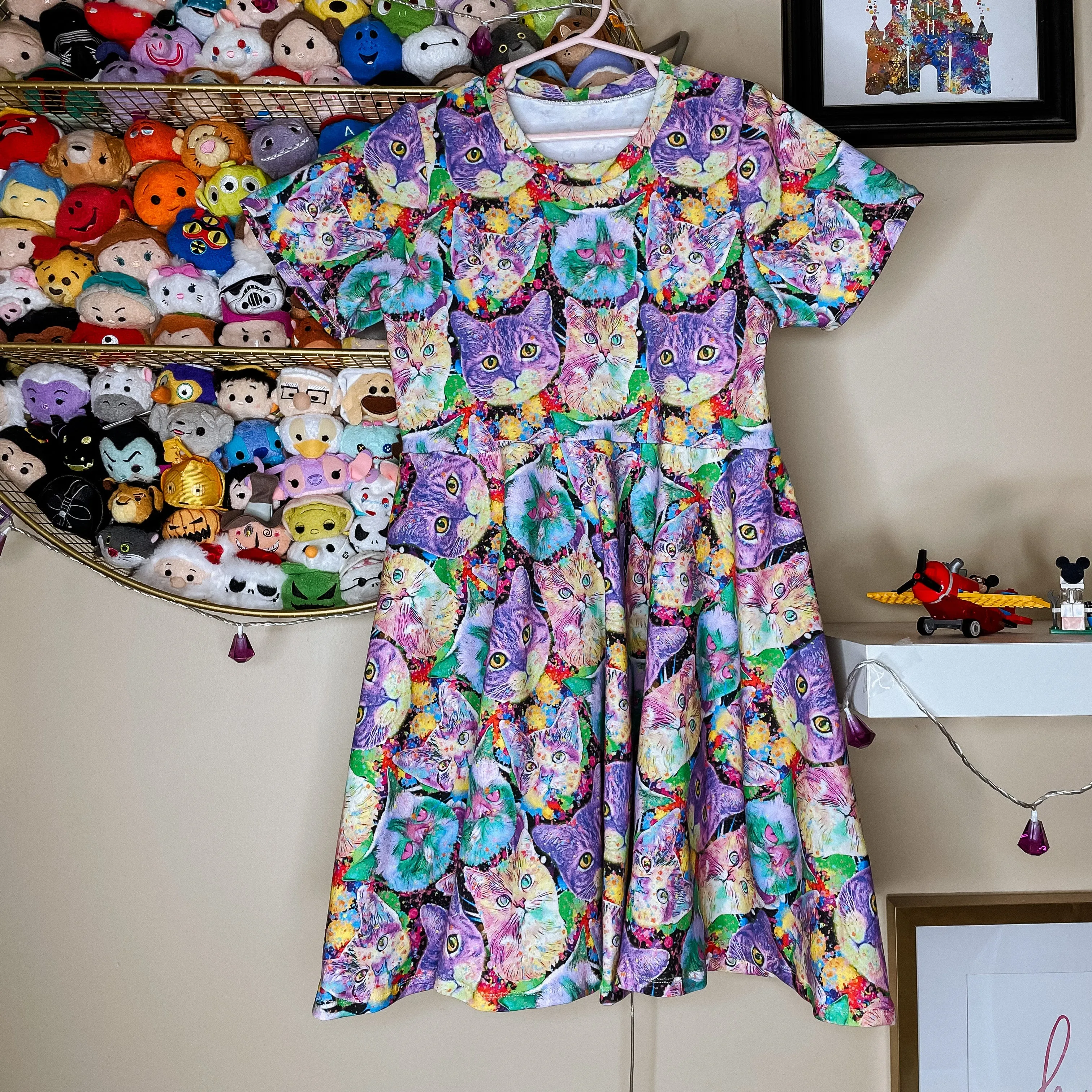 Pastel Cats Twirl Dress