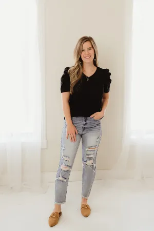 Puff Sleeve T Shirt