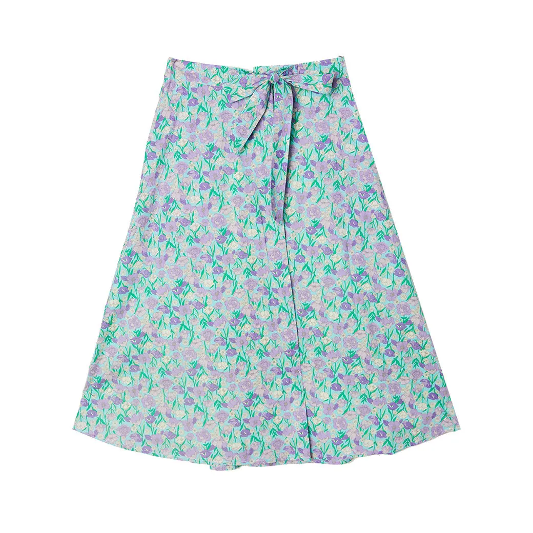 SAMPLE Poolside Wrap Skirt - Lilac Daisy