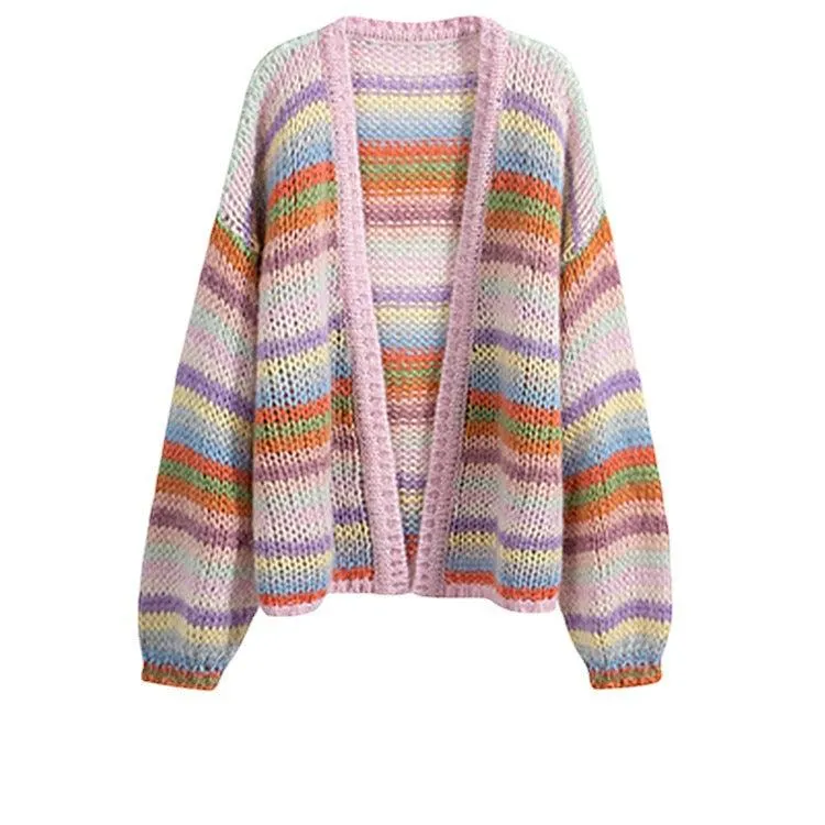 Sea Wool Knit Cardigan Long Loose And Idle
