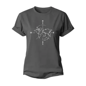 Simple Compass Map Women's Cotton T-Shirt