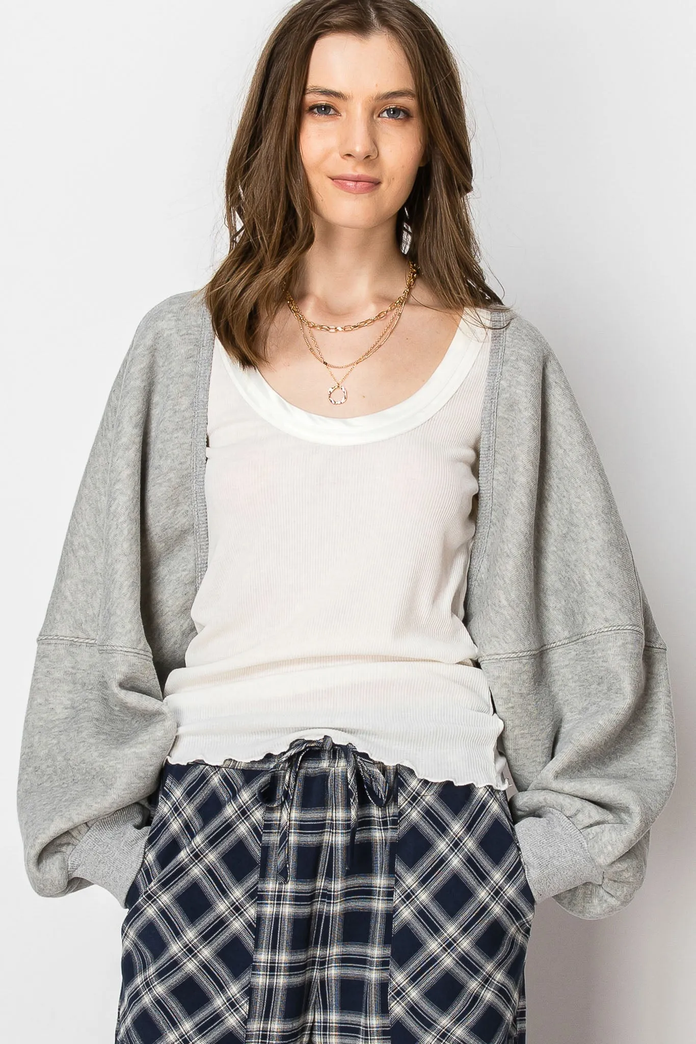 Soft Long Sleeve Bolero Sweat Cardigan