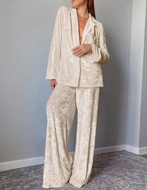 Soft Velour 2-Piece Loungewear Set