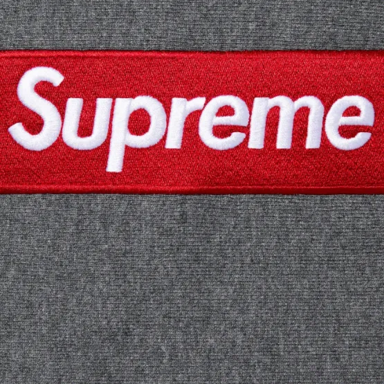 Supreme Box Logo Hooded Sweatshirt - Charcoal