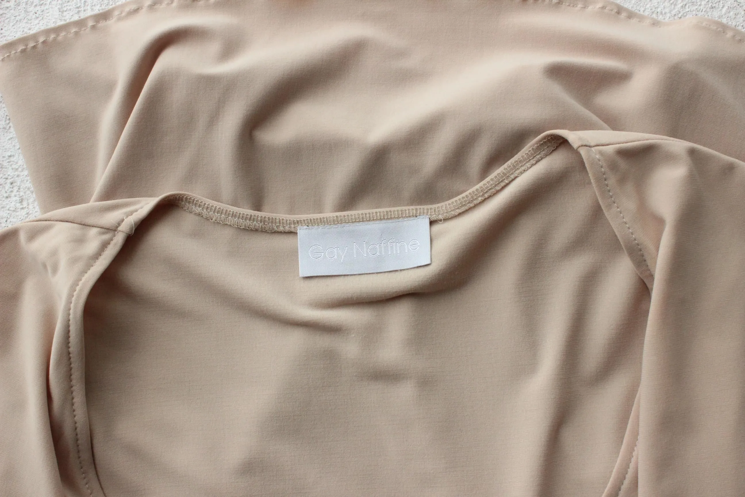 Y2K Stretch Neutral Sexy V Neck Plunge 'Wrap' Top
