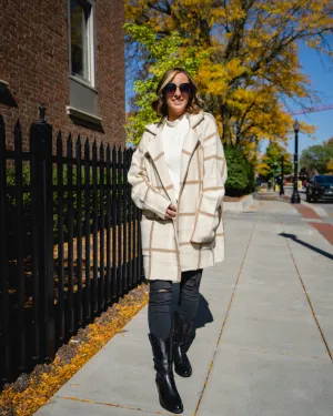 ZARA  COAT  - IVORY CAMEL